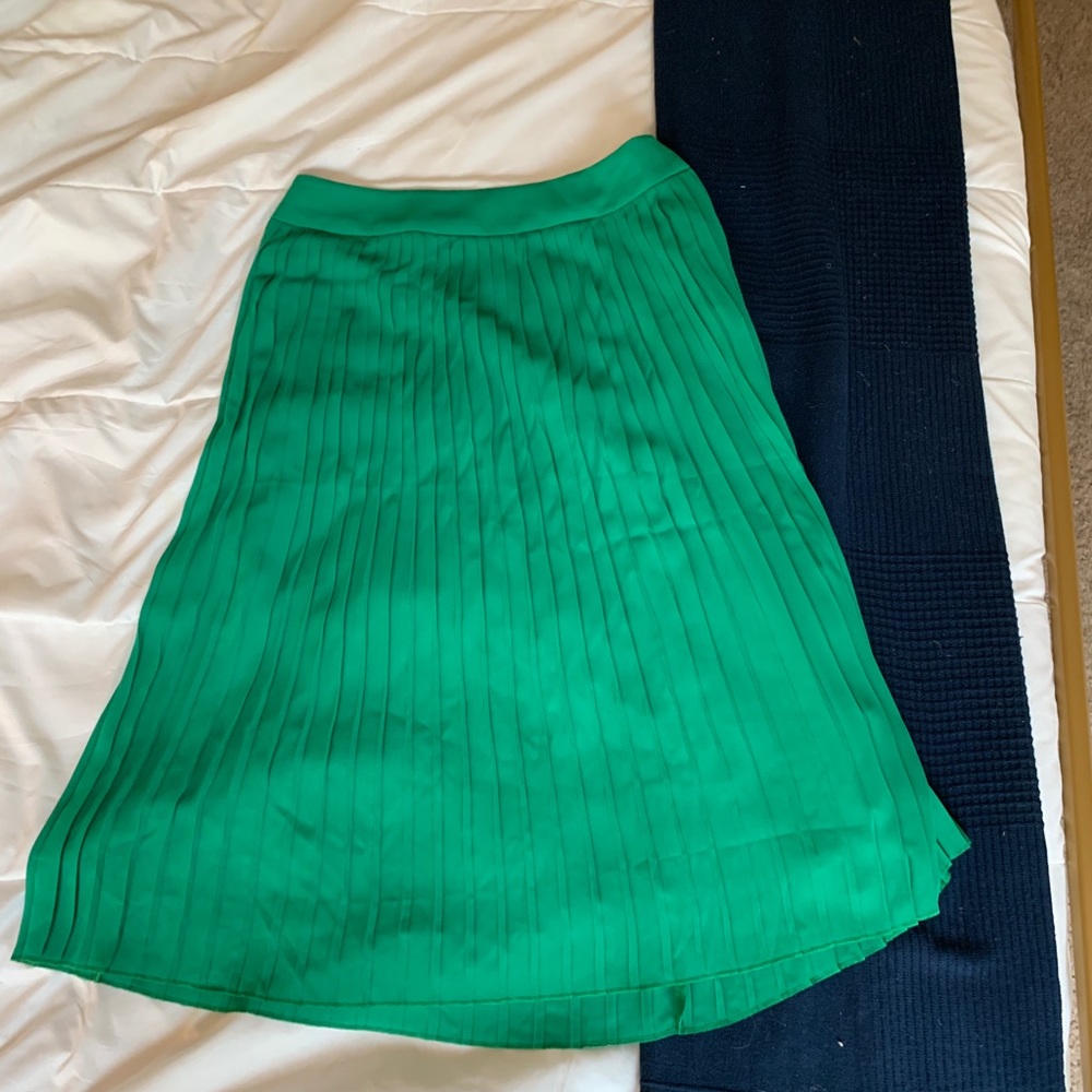 J. Crew Pleated Midi Skirt